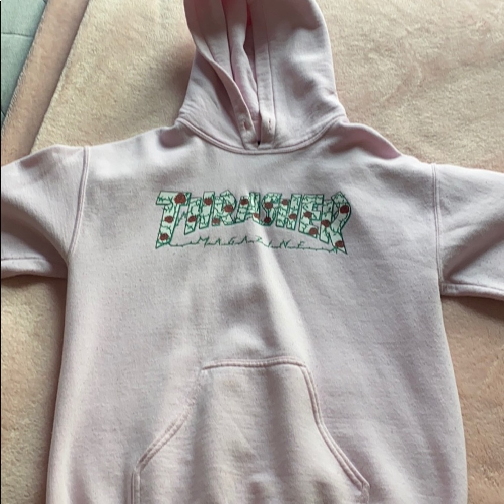 Pink thrasher hoodie